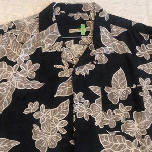 Mens XL button down silk and linen shirt